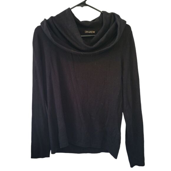 J. Mclaughlin Black Cowl Neck Sweater Size Medium Cotton Modal - Picture 1 of 5